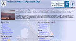 Desktop Screenshot of apex-telescope.org